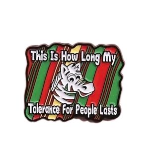 Fruit Stripe Zebra Gum Enamel Pin Brooch Funny Nostalgia Accessories NEW